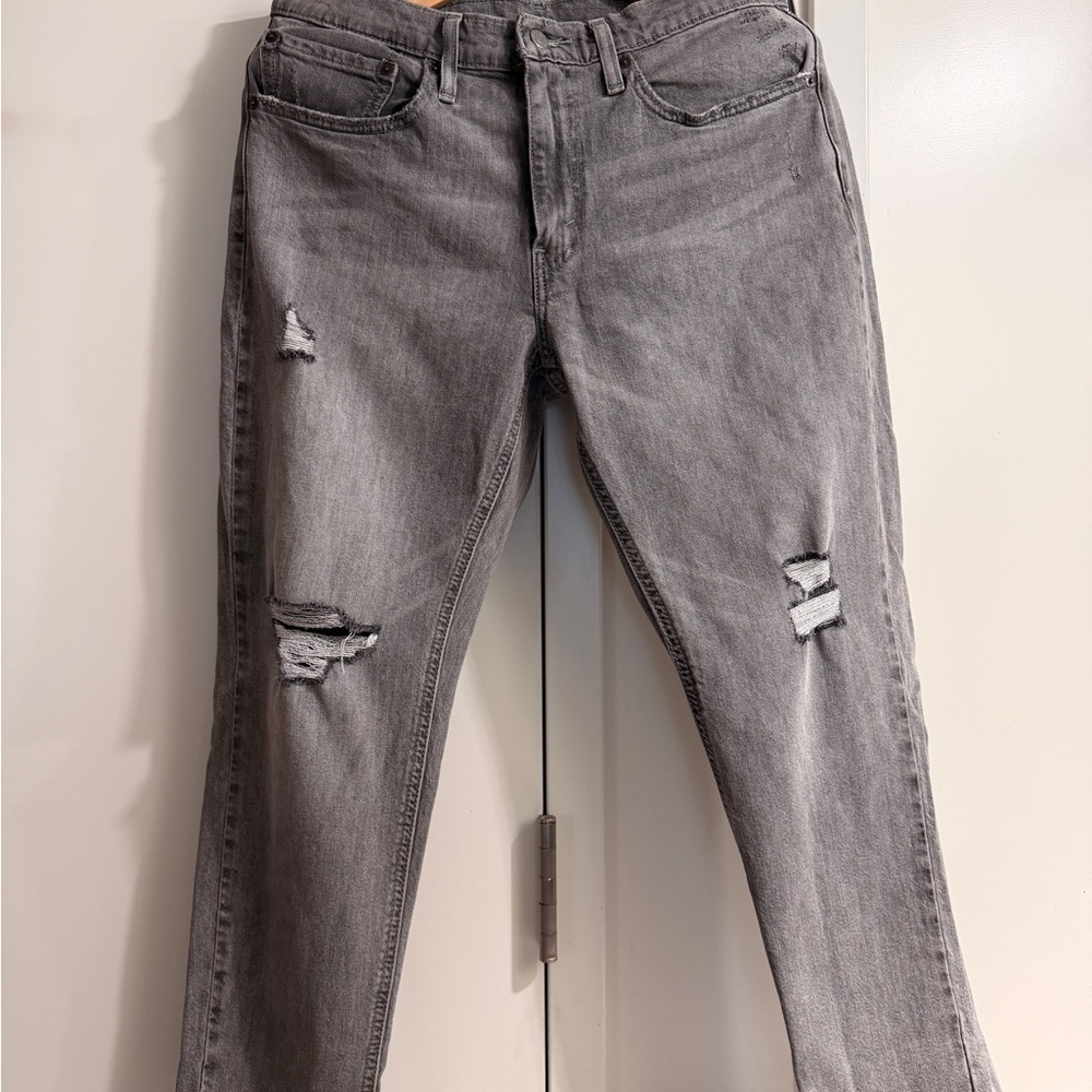 NWOT Men’s Levi's 531 Distressed Gray Denim Jeans 34x30